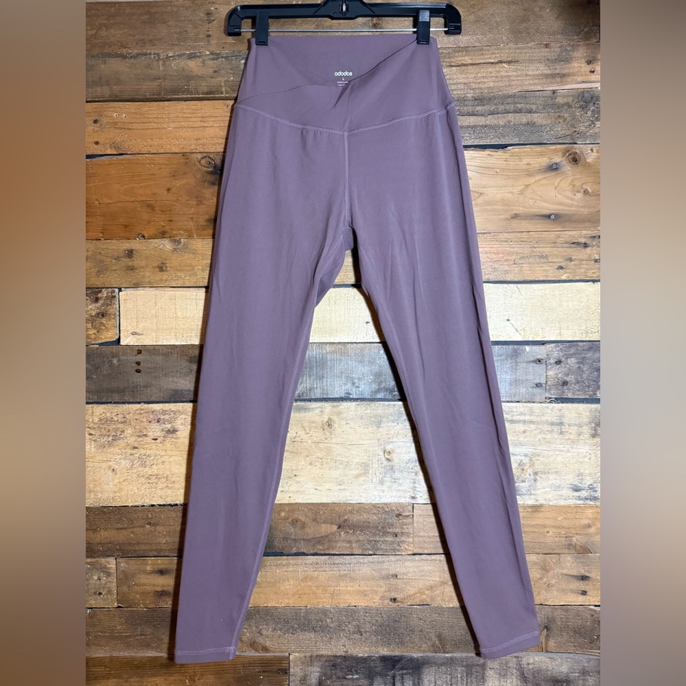 Ododos Purple Crossover Waistband Pull On Active Leggings‎ Women's Size Large L